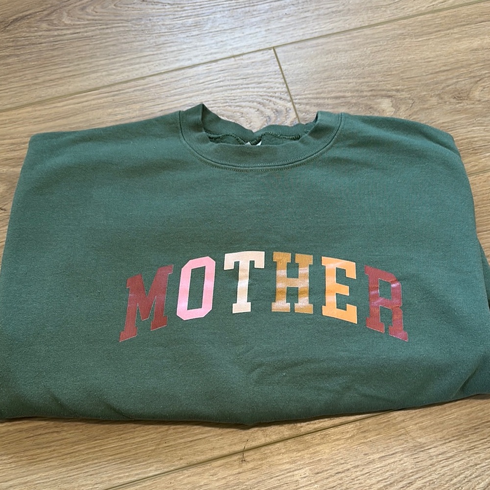 Gildan “MOTHER” Green crewneck Sweatshirt